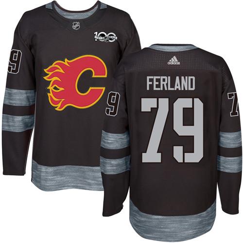 Adidas Flames #79 Michael Ferland Black 1917-100th Anniversary Stitched NHL Jersey
